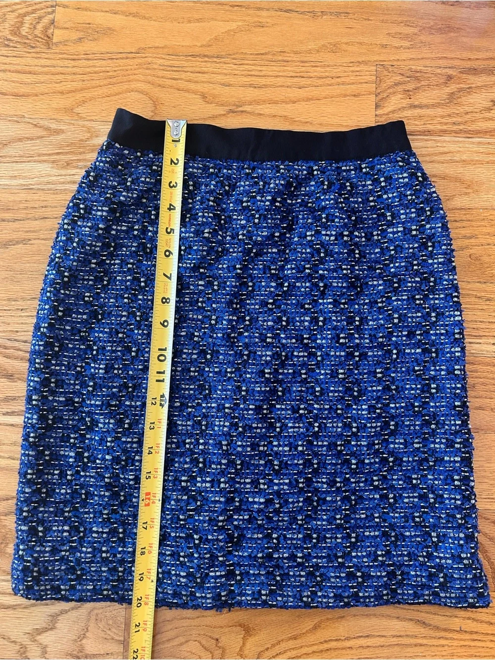 Kate Spade Blue Bouclé Tweed Pencil Skirt Size 4